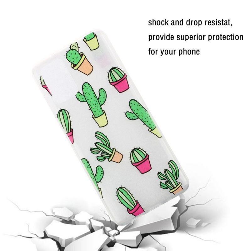 Coque Samsung Galaxy A41 transparente cactus