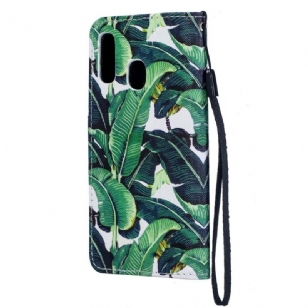 Housse Samsung Galaxy A40 feuilles de bananier