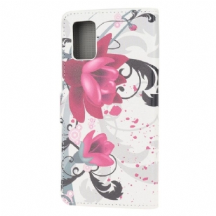 Housse Samsung Galaxy A41 fleur de lotus