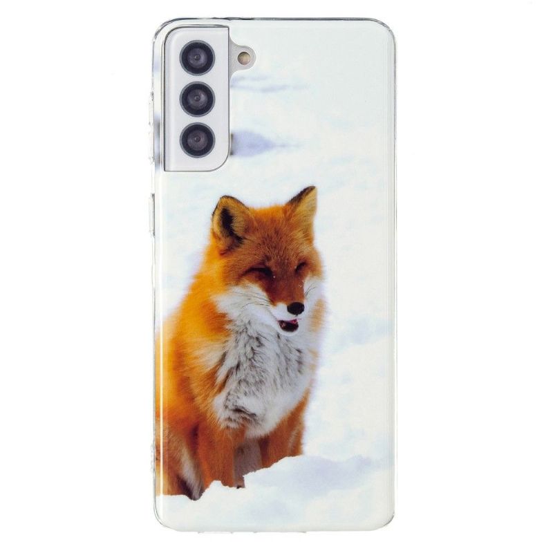 Coque Samsung Galaxy S21 5G Fluorescente Renard roux