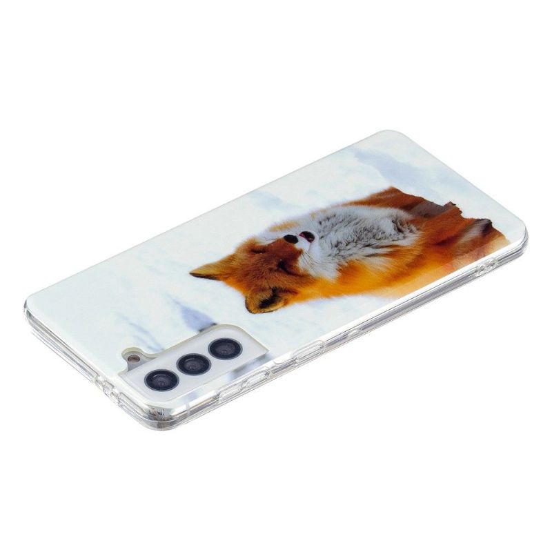 Coque Samsung Galaxy S21 5G Fluorescente Renard roux