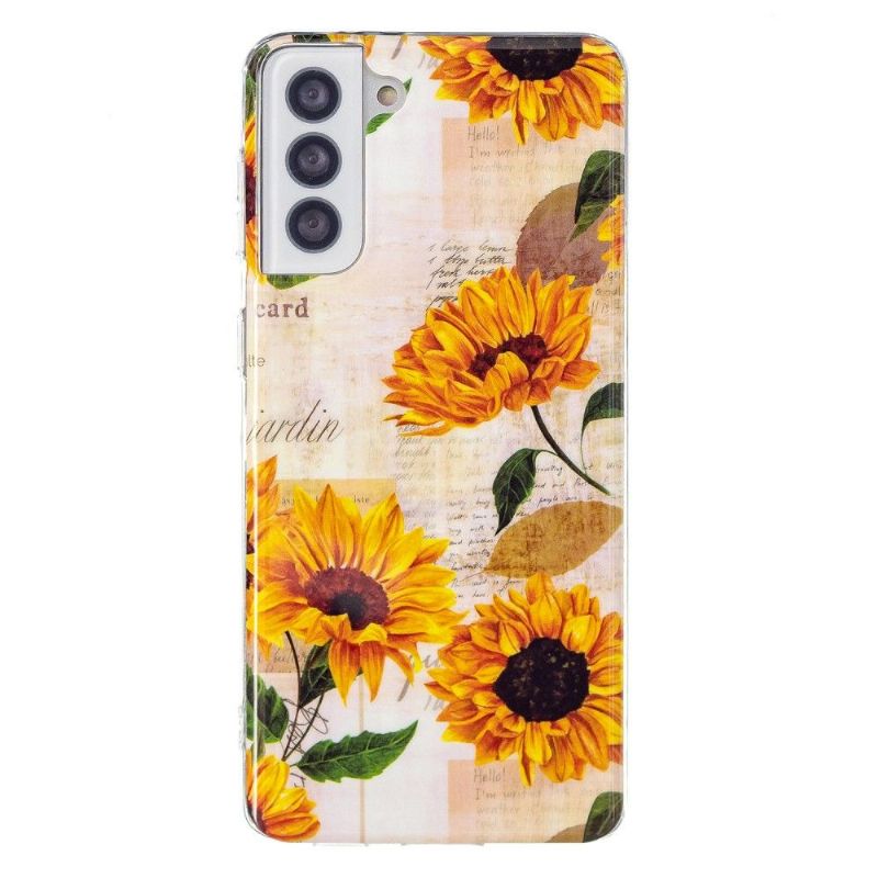 Coque Samsung Galaxy S21 5G Fluorescente Tournesol Vintage