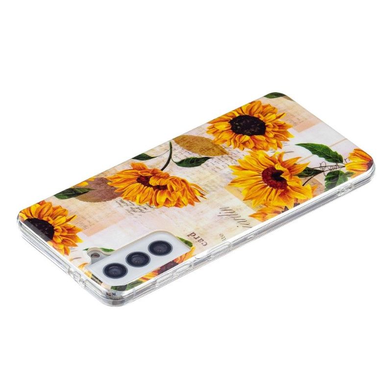 Coque Samsung Galaxy S21 5G Fluorescente Tournesol Vintage