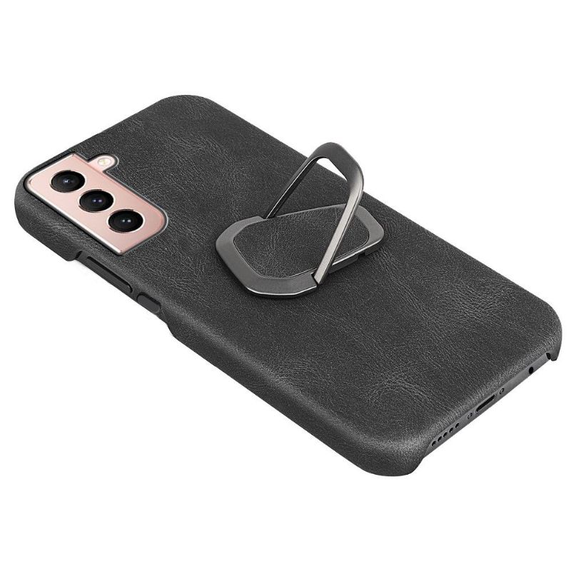 Coque Samsung Galaxy S21 5G imitation cuir avec support