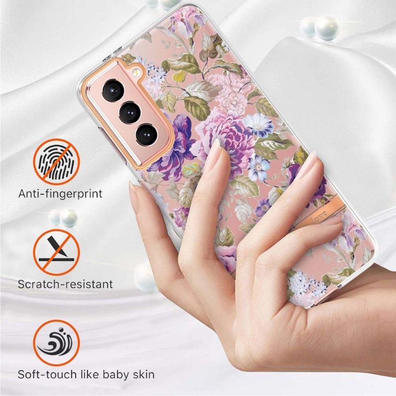 Coque Samsung Galaxy S21 5G La Pivoine violette