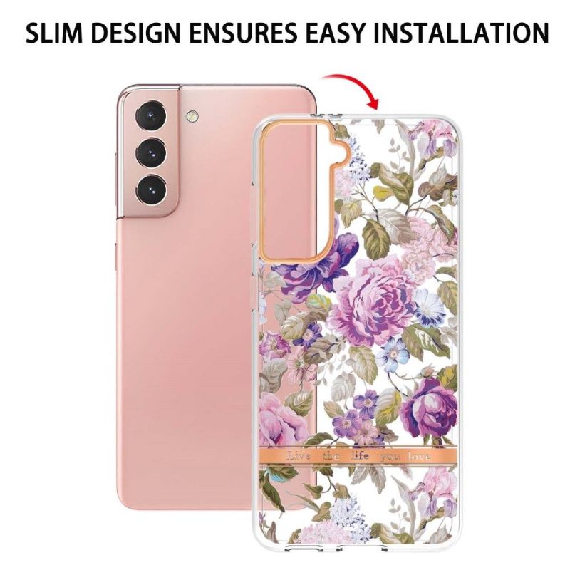 Coque Samsung Galaxy S21 5G La Pivoine violette