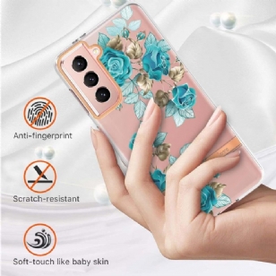 Coque Samsung Galaxy S21 5G Rose bleue