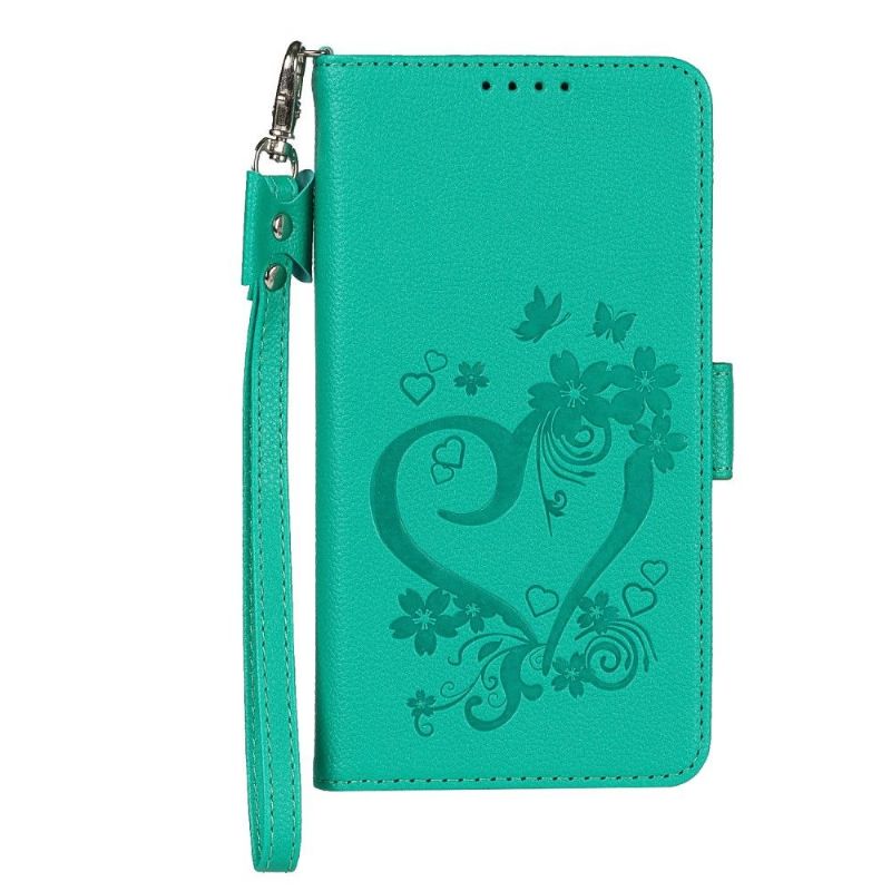 Housse Samsung Galaxy S21 5G Coeur Fleuri