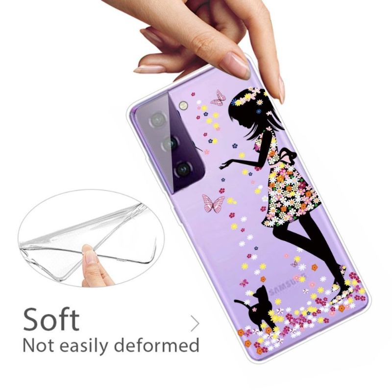 Samsung Galaxy S21 5G - Coque Dame Papillons