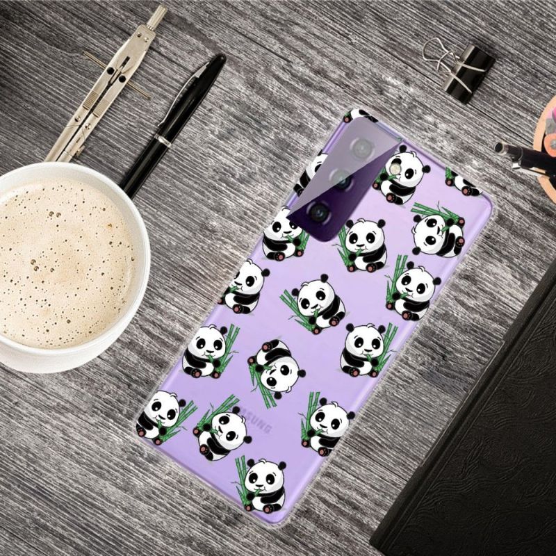 Samsung Galaxy S21 5G - Coque multiples pandas