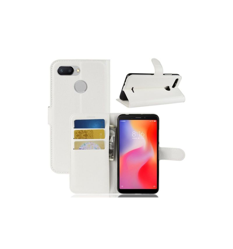 Xiaomi Redmi 6 - Housse style cuir porte cartes