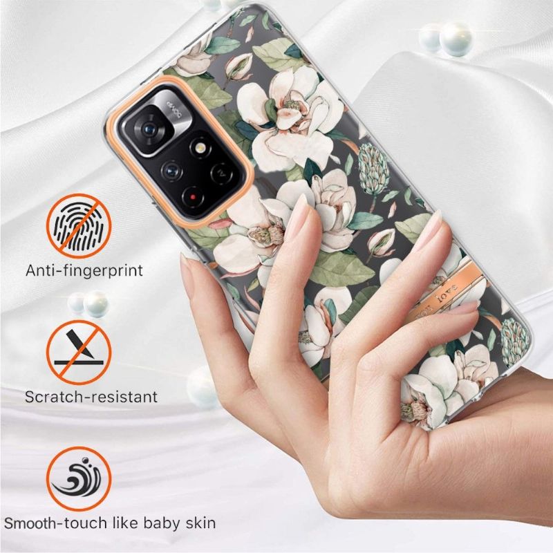 Coque Poco M4 Pro 5G Gardénia fleur blanche