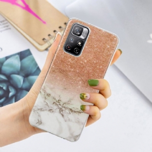 Coque Poco M4 Pro 5G Marbre Paillettes