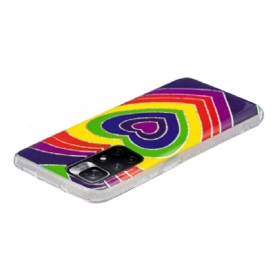 Coque Poco M4 Pro 5G silicone coeurs colorés