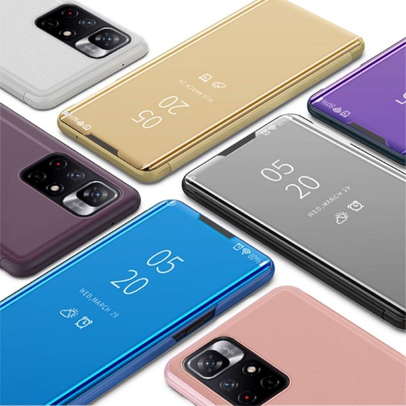 Coque Xiaomi Poco M4 Pro 5G avec rabat effet miroir