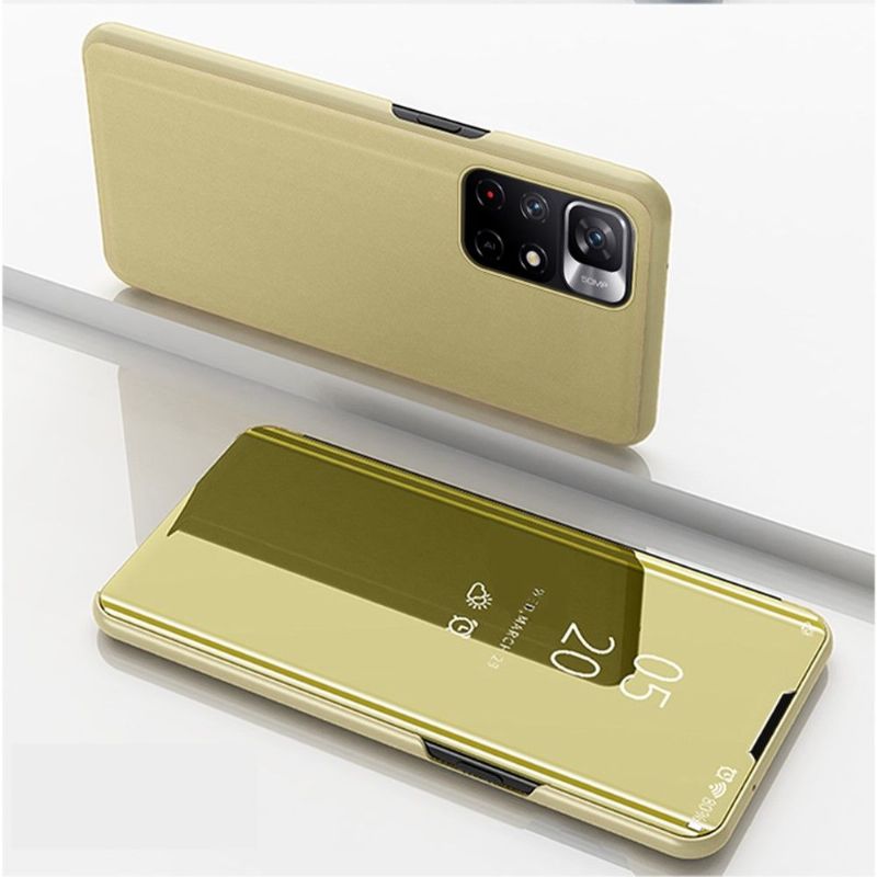 Coque Xiaomi Poco M4 Pro 5G avec rabat effet miroir