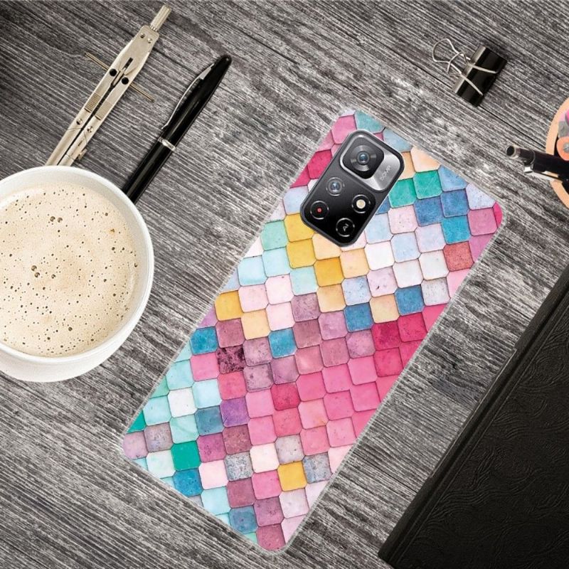 Coque Xiaomi Poco M4 Pro 5G Colorful Squares