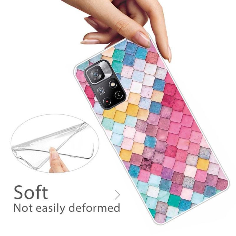 Coque Xiaomi Poco M4 Pro 5G Colorful Squares