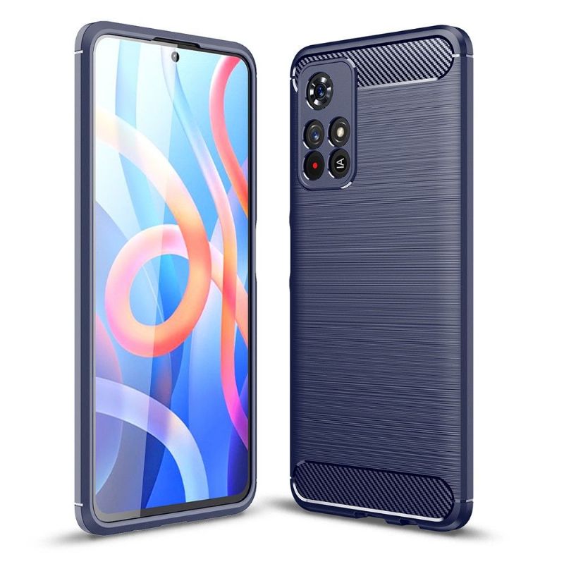 Coque Xiaomi Poco M4 Pro 5G flexible effet brossé