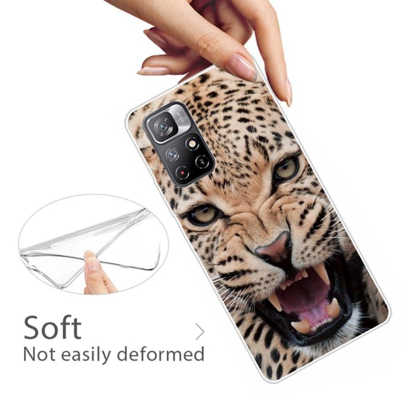 Coque Xiaomi Poco M4 Pro 5G Leopard Rugissant