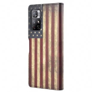 Housse Xiaomi Poco M4 Pro 5G Drapeau Américain Vintage