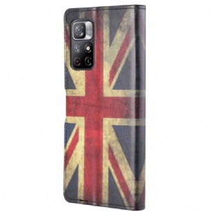 Housse Xiaomi Poco M4 Pro 5G Drapeau Anglais Vintage