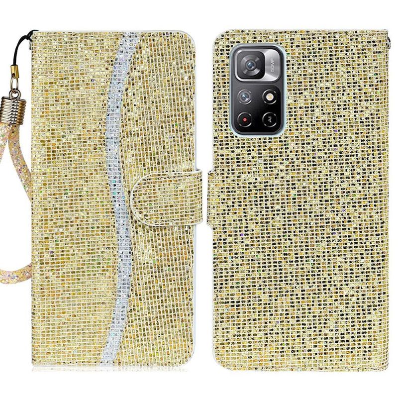 Housse Xiaomi Poco M4 Pro 5G Glitter Porte Cartes