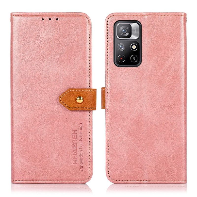 Housse Xiaomi Poco M4 Pro 5G KHAZNEH Bicolore simili cuir