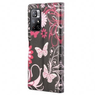 Housse Xiaomi Poco M4 Pro 5G Papillons et fleurs