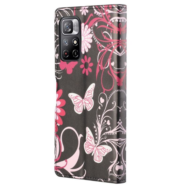 Housse Xiaomi Poco M4 Pro 5G Papillons et fleurs