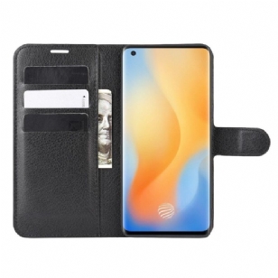 Housse Vivo X51 5G portefeuille style cuir