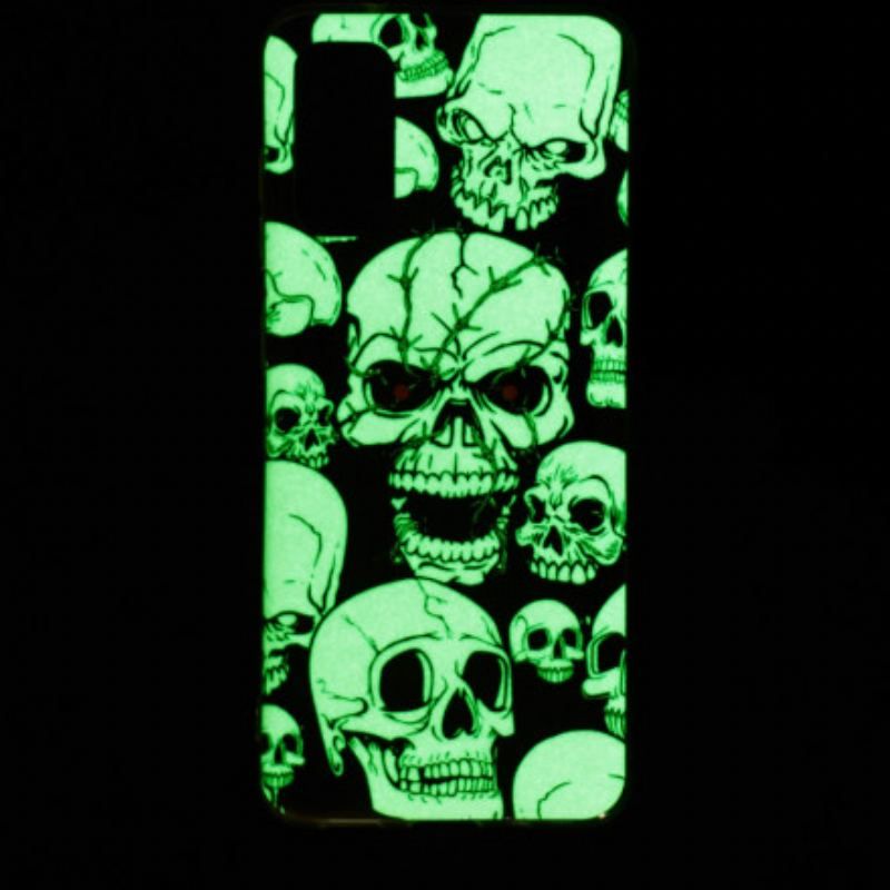 Coque Samsung Galaxy A52 4G / A52 5G / A52s 5G Attention Têtes de Mort Fluorescente