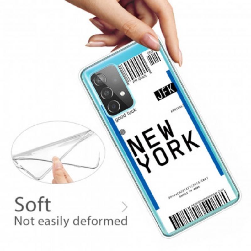 Coque Samsung Galaxy A52 4G / A52 5G / A52s 5G Boarding Pass to New York