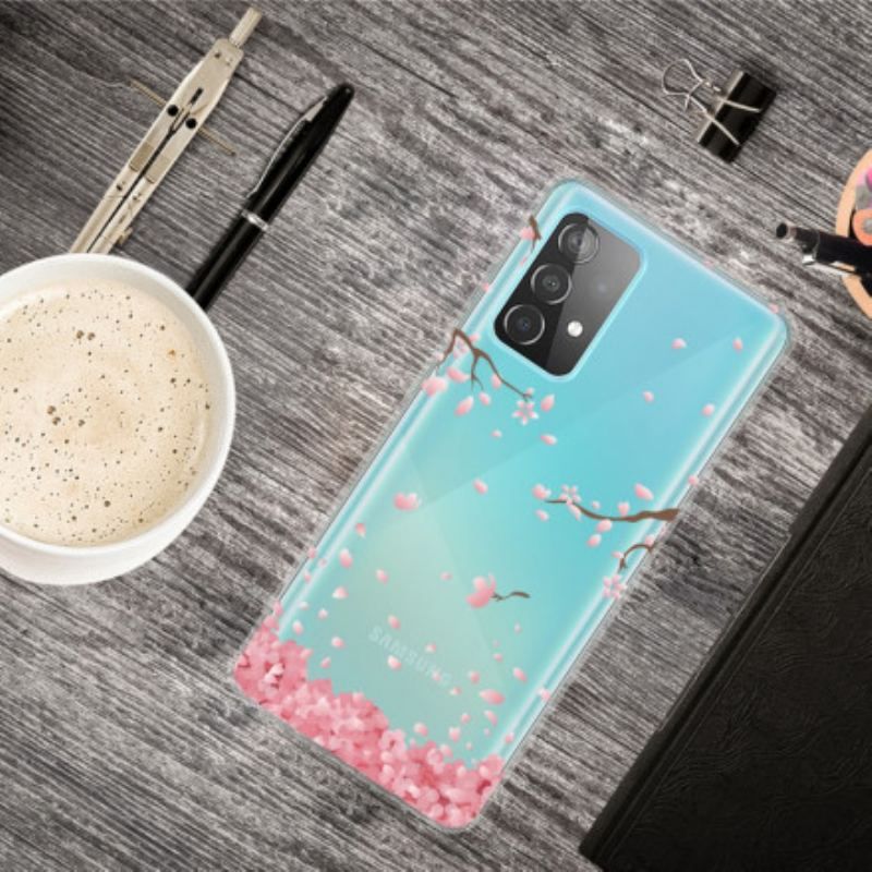 Coque Samsung Galaxy A52 4G / A52 5G / A52s 5G Branches à Fleurs