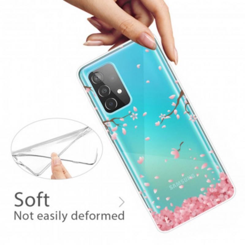 Coque Samsung Galaxy A52 4G / A52 5G / A52s 5G Branches à Fleurs