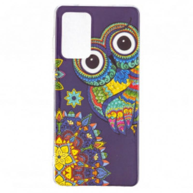 Coque Samsung Galaxy A52 4G / A52 5G / A52s 5G Hibou Mandala Fluorescente