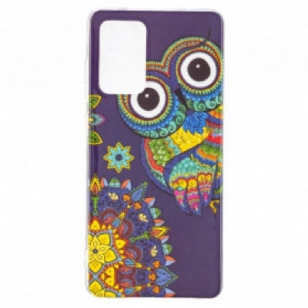 Coque Samsung Galaxy A52 4G / A52 5G / A52s 5G Hibou Mandala Fluorescente