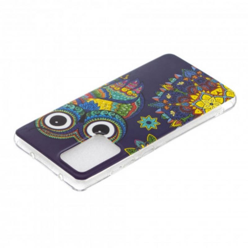 Coque Samsung Galaxy A52 4G / A52 5G / A52s 5G Hibou Mandala Fluorescente