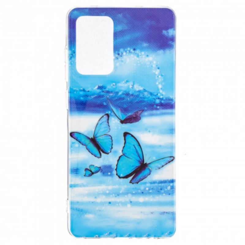 Coque Samsung Galaxy A52 4G / A52 5G / A52s 5G Série Papillons Fluorescente