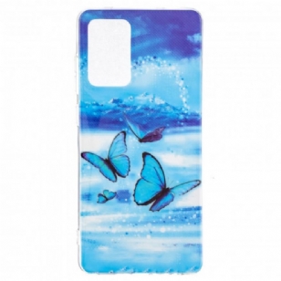 Coque Samsung Galaxy A52 4G / A52 5G / A52s 5G Série Papillons Fluorescente