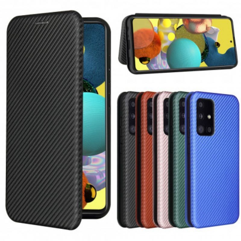 Flip Cover Samsung Galaxy A52 4G / A52 5G / A52s 5G Fibre Carbone