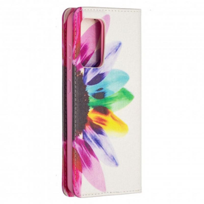 Flip Cover Samsung Galaxy A52 4G / A52 5G / A52s 5G Fleur Aquarelle