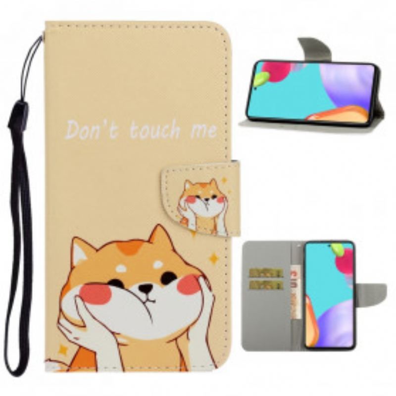 Housse Samsung Galaxy A52 4G / A52 5G / A52s 5G Chat Don't Touch Me à Lanière