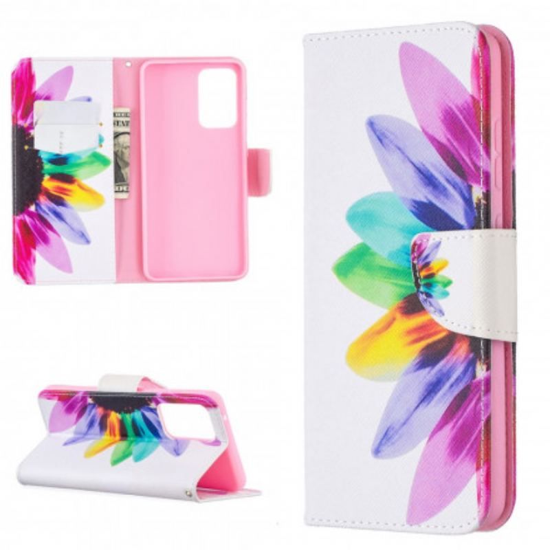 Housse Samsung Galaxy A52 4G / A52 5G / A52s 5G Fleur Aquarelle