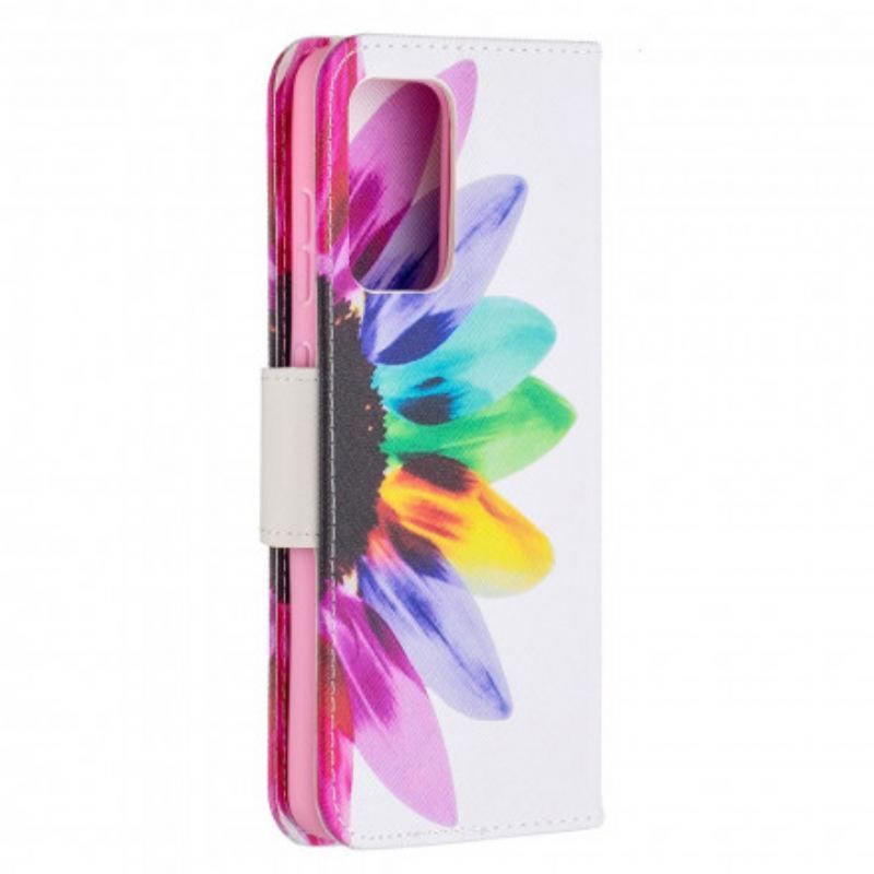 Housse Samsung Galaxy A52 4G / A52 5G / A52s 5G Fleur Aquarelle