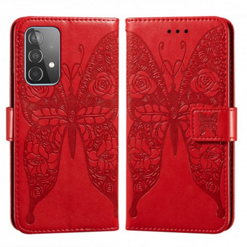 Housse Samsung Galaxy A52 4G / A52 5G / A52s 5G Papillon Motif de Fleurs