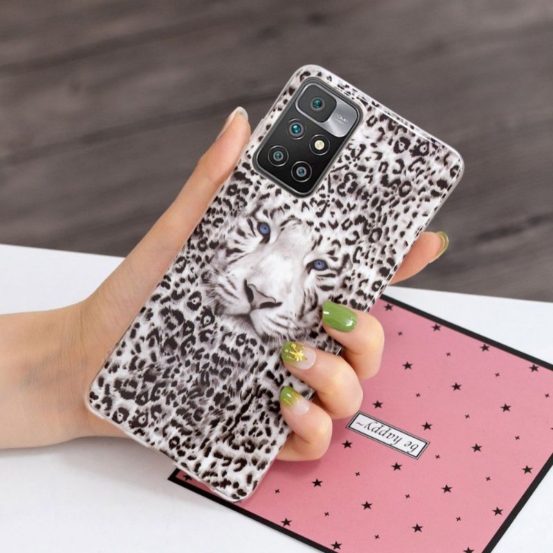 Coque Xiaomi Redmi 10 Luminous Panthère des neiges