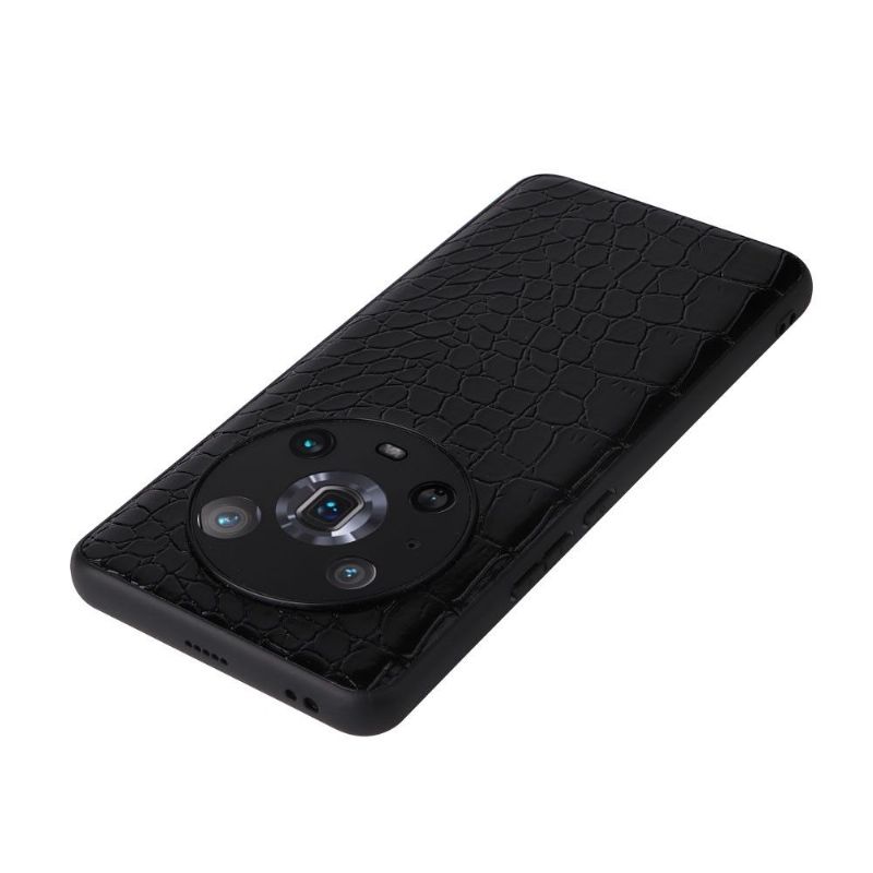 Coque Honor Magic 4 Pro Noir effet crocodile