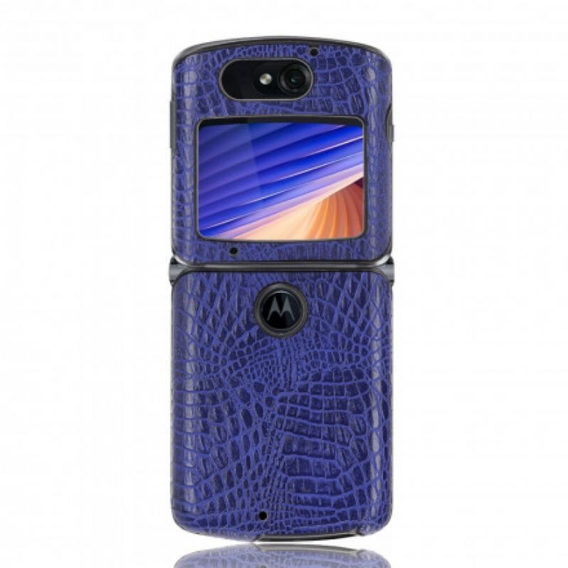 Coque Motorola Razr 5G Effet Peau de Crocodile