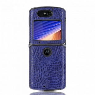 Coque Motorola Razr 5G Effet Peau de Crocodile